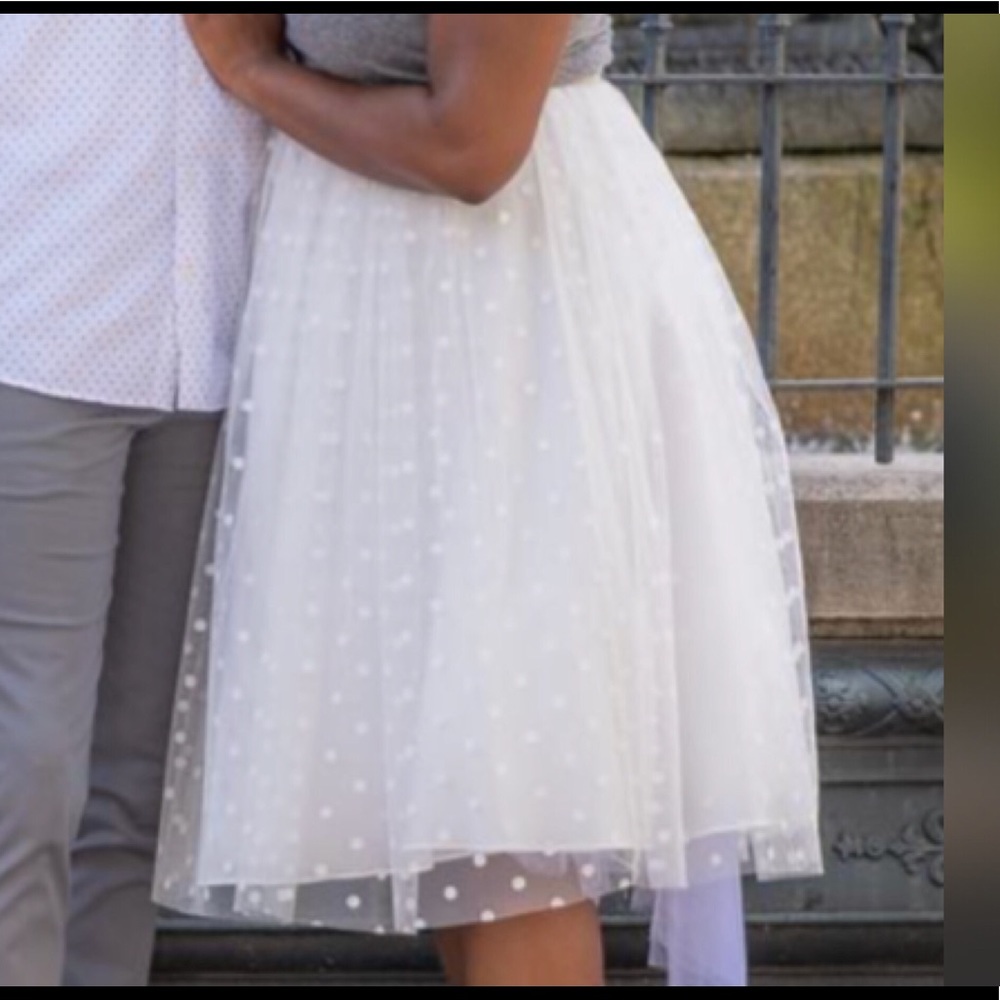 Polka dot tulle skirt